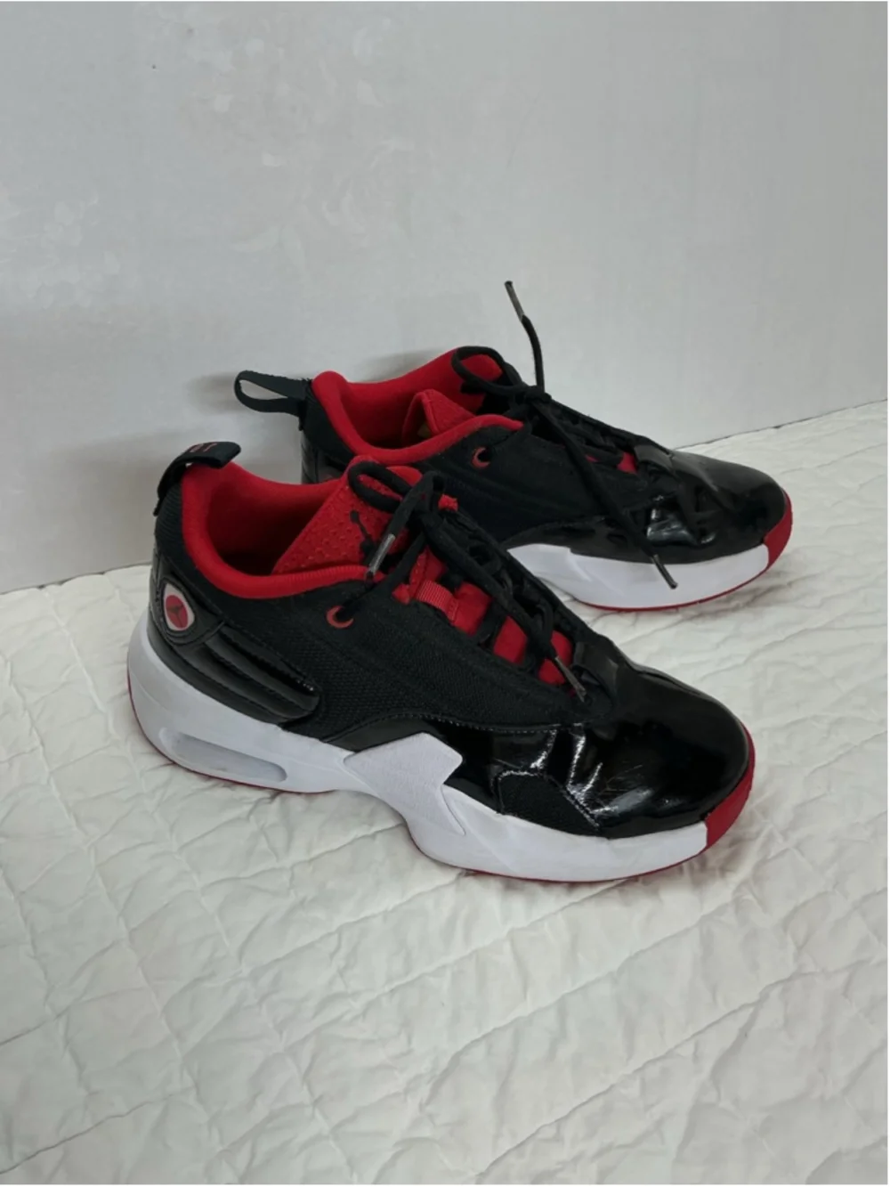 Jordan Kids Black Red Athletic Shoes